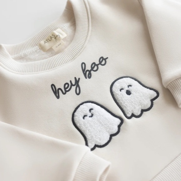 Atlas Grey Hey Boo Crewneck sweatshirt - Picture 2 of 4